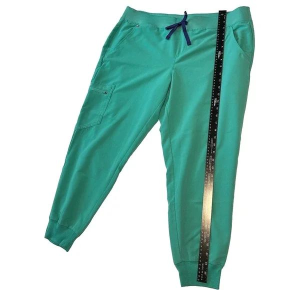 Figs Technical Collection Jogger Scrub Pants Women's XL/P Surgical Green - Picture 5 of 11